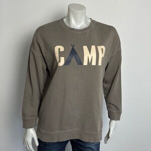 Liv Outdoor - CAMP Crewneck Sweatshirt in taupe. Large